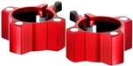 French Fitness Magnetic Aluminum Jaw Lock Collars - Red (Pair) Image