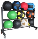 French Fitness 3 Tier Medicine & Slam Ball Rack Image