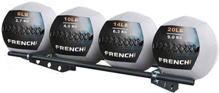 French Fitness MBR4 Wall Mounted Medicine Ball Rack Image