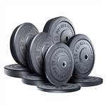 French Fitness Olympic Bumper Plate Set 260 lbs - Crumb Rubber Image