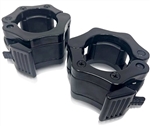 French Fitness Black ABS Olympic Jaw Lock Collars / Clamps (Pair) Image