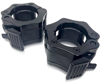 French Fitness Black ABS Olympic Jaw Lock Collars / Clamps (Pair) Image