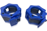French Fitness Blue ABS Olympic Jaw Lock Collars / Clamps (Pair) Image