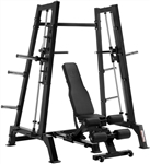 French Fitness Power Smith Dual System Converging Bench Press Combo Plate Loaded Image