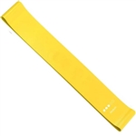 French Fitness Mini Resistance Bands Exercise Loop 600mm x 50mm - Yellow (15-20 lbs) Image