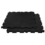 French Fitness Rubber Interlocking Tiles Gym Flooring (39.37"x39.37" ea) Image