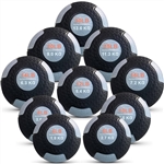 French Fitness Rubber Medicine Ball Set of 10 (4 to 30 lbs) Image