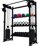 French Fitness Rig & Rack Functional Trainer w/3 Tier Storage 49" Image