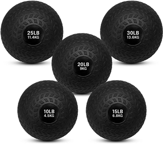 French Fitness PVC Slam Ball Set of 5 (10 to 30 lbs) Image