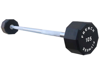 French Fitness Straight Urethane Barbell 105 lbs - Single Image