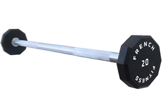 French Fitness Straight Urethane Barbell 20 lbs - Single Image