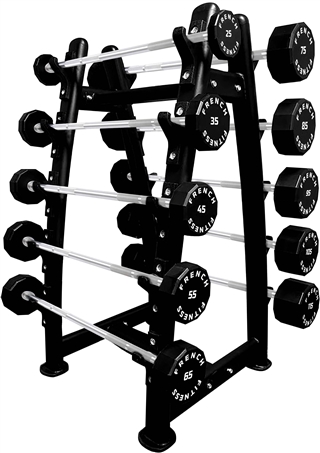 French Fitness Straight Urethane Barbell Set, 25-115 lbs Image