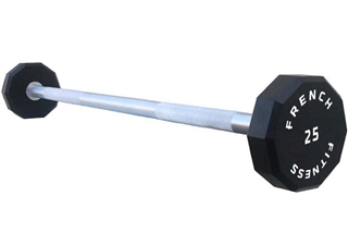 French Fitness Straight Urethane Barbell 25 lbs - Single Image