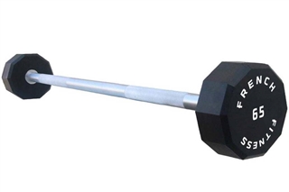 French Fitness Straight Urethane Barbell 65 lbs - Single Image