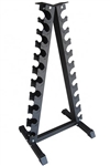 French Fitness FF-TDR Triangle Vertical 10 Pair Dumbbell Rack Image