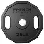 French Fitness Urethane Olympic Weight Plate V2 25 lbs Black Image