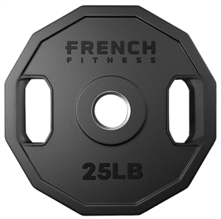 French Fitness Urethane Olympic Weight Plate V2 25 lbs Black Image