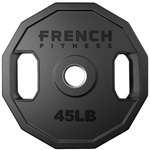 French Fitness Urethane Olympic Weight Plate V2 45 lbs Black Image