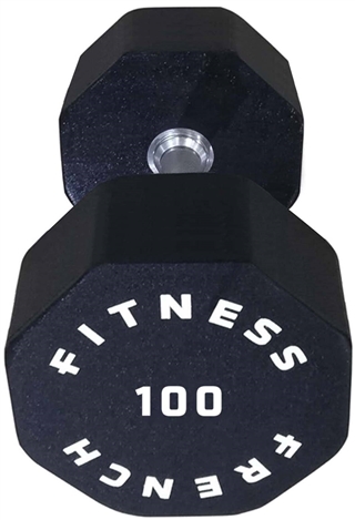 French Fitness Urethane 8 Sided Hex Dumbbell 100 lbs - Single Image