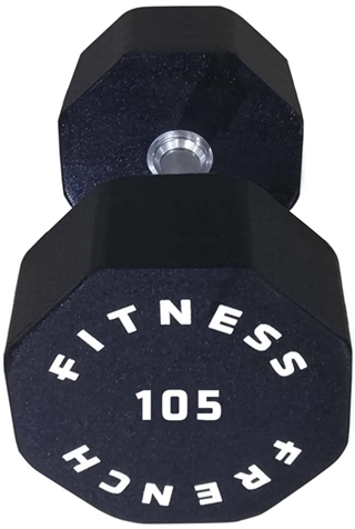 French Fitness Urethane 8 Sided Hex Dumbbell 105 lbs - Single Image