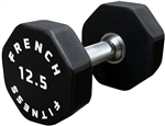 French Fitness Urethane 8 Sided Hex Dumbbell 12.5 lbs - Single Image