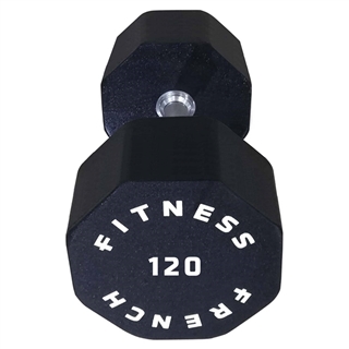 French Fitness Urethane 8 Sided Hex Dumbbell 120 lbs - Single Image