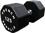 French Fitness Urethane 8 Sided Hex Dumbbell 125 lbs - Single Image