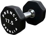 French Fitness Urethane 8 Sided Hex Dumbbell 17.5 lbs - Single Image