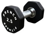 French Fitness Urethane 8 Sided Hex Dumbbell 2.5 lbs - Single Image