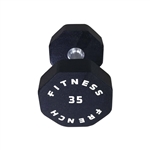 French Fitness Urethane 8 Sided Hex Dumbbell 35 bs - Single Image