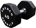 French Fitness Urethane 8 Sided Hex Dumbbell 40 bs - Single Image