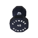 French Fitness Urethane 8 Sided Hex Dumbbell 40 bs - Single Image