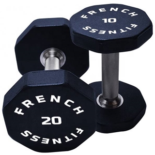 French Fitness Urethane 8 Sided Hex Dumbbell Set, 5-100 lbs Image