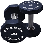 French Fitness Urethane 8 Sided Hex Dumbbell Set, 5-60 lbs Image