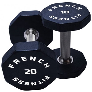 French Fitness Urethane 8 Sided Hex Dumbbell Set, 5-75 lbs Image