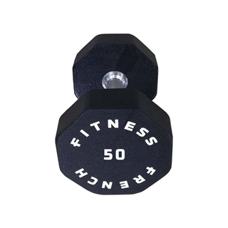 French Fitness Urethane 8 Sided Hex Dumbbell 50 bs - Single Image