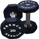 French Fitness Urethane 8 Sided Hex Dumbbell Set, 55-100 lbs Image