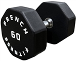 French Fitness Urethane 8 Sided Hex Dumbbell 60 lbs - Single Image