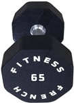 French Fitness Urethane 8 Sided Hex Dumbbell 65 lbs - Single Image