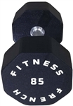 French Fitness Urethane 8 Sided Hex Dumbbell 85 lbs - Single Image