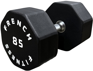 French Fitness Urethane 8 Sided Hex Dumbbell 85 lbs - Single Image