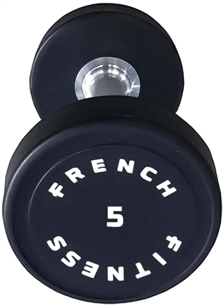 French Fitness Urethane Round Pro Style Dumbbell 5 lbs Image