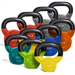 French Fitness Vinyl Kettlebell Set 5-50 lbs Image