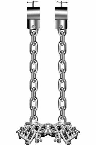 French Fitness Heavy Weight Lifting Chain Set of 2 w/Collars - 44 lbs Image