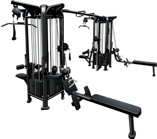 French Fitness FFB Black 8 Stack Multi Jungle Gym Image