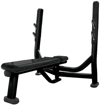 French Fitness FFB Black Olympic Flat Bench Press Image