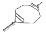 French Fitness Chrome 56" Olympic Shrug Trap Hex Bar Image