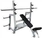 French Fitness Napa Olympic Incline Bench w/Weight Storage Image