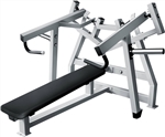 French Fitness FFS Silver Leverage Horizontal Bench Press Plate Loaded Image