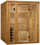 Golden Designs GDI-7060-01 Engelberg Edition 6 Person Traditional Steam Sauna - Pacific Premium Clear Cedar | Image